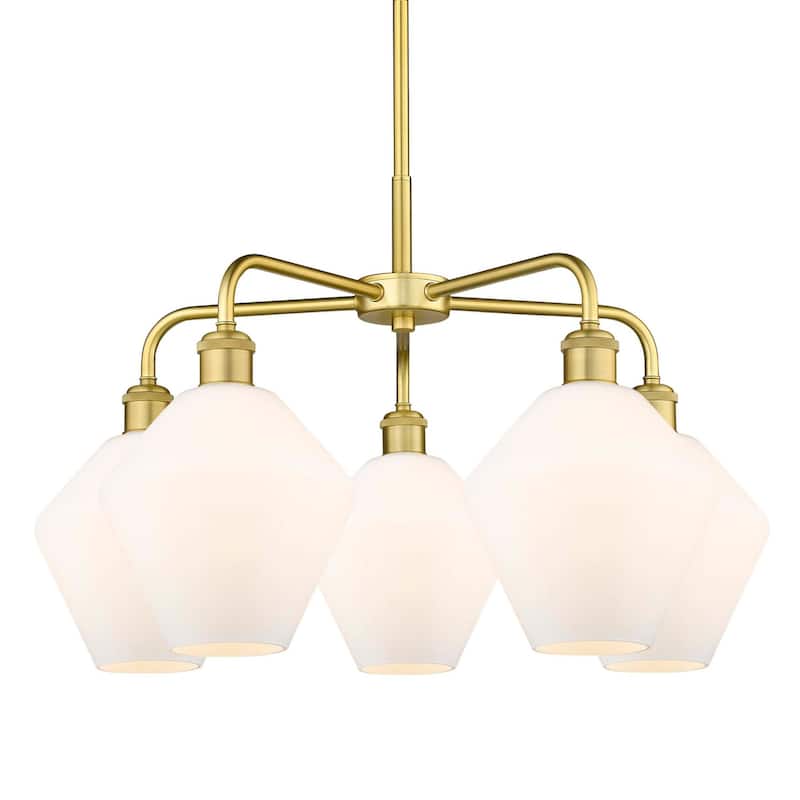 Innovations Lighting 516-5CR-17-26 Cindyrella Chandelier Cindyrella 5 - Satin Gold / Cased Matte White