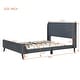 preview thumbnail 19 of 72, Twin/Full/Queen Size Velvet Upholstered Platform Bed Frame with Headboard and Wooden Slats Support, No Box Spring Needed