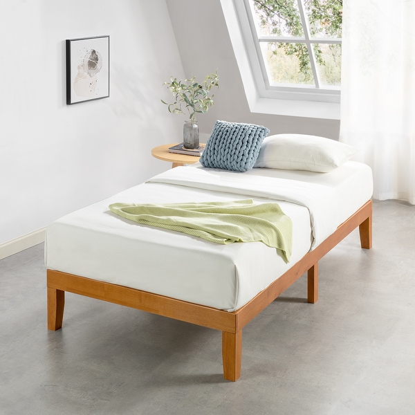 Sleeplanner 47 inch tall store wood platform bed with headboard