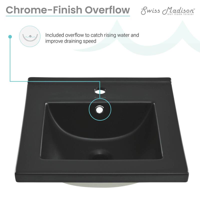 Swiss Madison SM-VT319 19" Ceramic Vanity Top