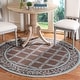 preview thumbnail 84 of 105, SAFAVIEH Handmade Chelsea Kimber Trellis French Country Wool Rug 3' Round - Brown/Blue - Round