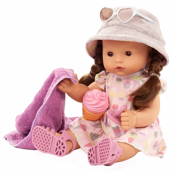 slide 2 of 5, Gotz Maxy Aquini Popsicle - 16.5" All Vinyl Bath Baby Doll with Brown Hair