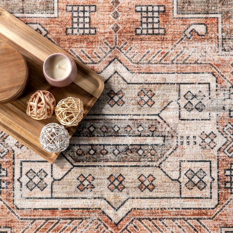 Nuloom Emerson SpinClean Persian Machine Washable Area rug