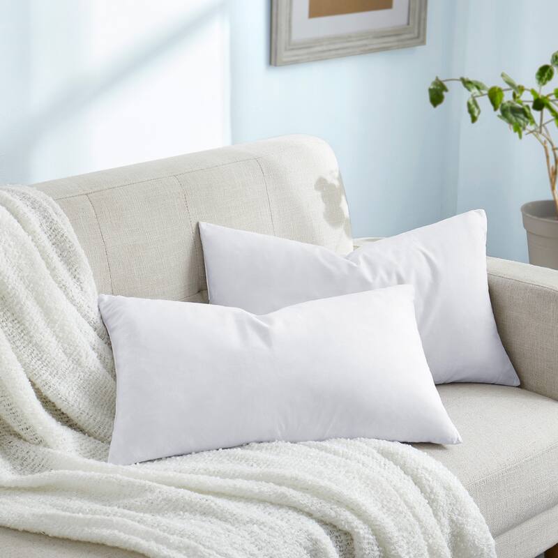 Feather Down Pillow Inserts Decorative Throw Pillows - 12x20"