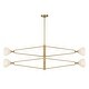 preview thumbnail 2 of 5, Minka Lavery 195 Orion 4 Light 53" Wide Abstract Linear Chandelier