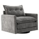 preview thumbnail 25 of 47, GALDWIN Chenille Upholstered 360°Degree Swivel Mid Century Modern Arm Chair for Living Room