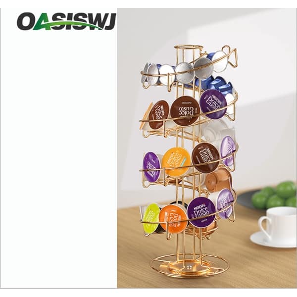 Revolving Spiral Rotating Universal Capsule Coffee Pods Holder Tower