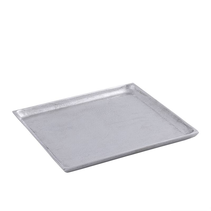 Plate Square Raw Nickel Dia 14.96" ALUMINUM - Raw Nickel