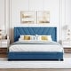 preview thumbnail 20 of 26, Nestfair Queen Size Linen Upholstered Platform Bed with 3 Drawers