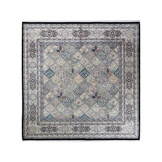 One of a Kind Hand Knotted Traditional Oriental Traditional Area Rug - 9' 1" X 9' 0"