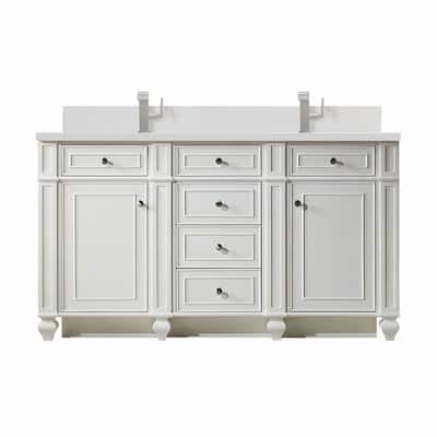 James Martin Vanities 157-V60D-1WZ Bristol 60" Double Basin Walnut