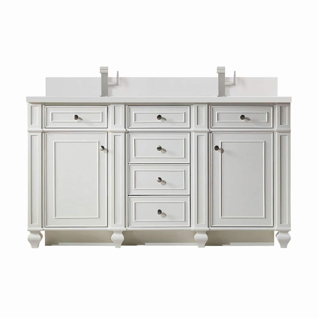 James Martin Vanities 157-V60D-1WZ Bristol 60" Double Basin Walnut