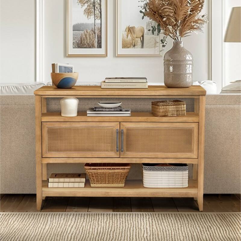 Martha Stewart Naomi 2 Door Storage Console Table - 47.75"W x 16.75"D x 34"H