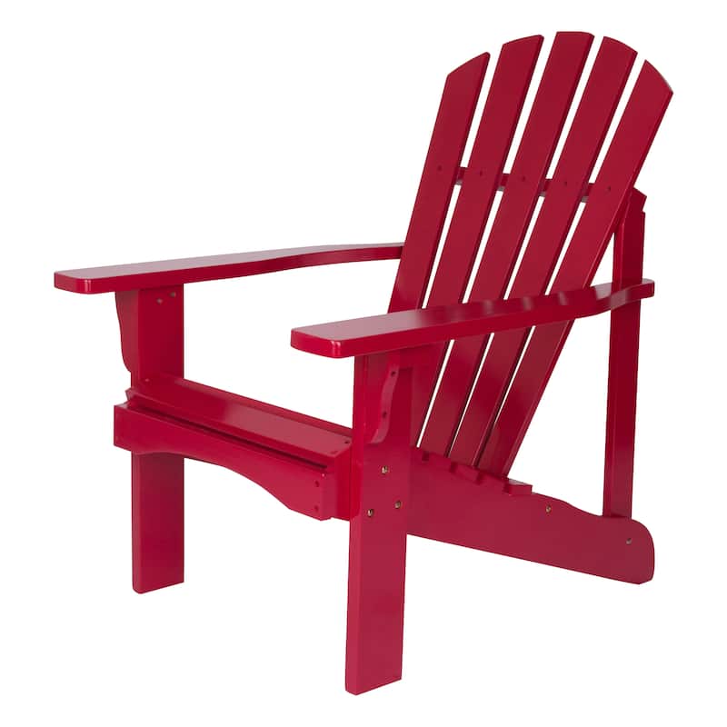 Jaxport Natural Wood Adirondack Chair - Chili Pepper