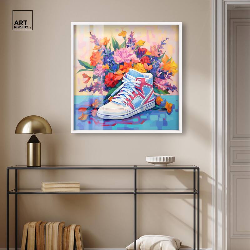 Colorful Sneaker Bouquet II Shadowbox by Art Remedy