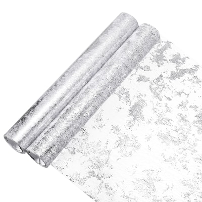 Table Runner 11" x 108", Metallic Foil Thin Mesh, 2 Pieces - 11 x 108 Inch