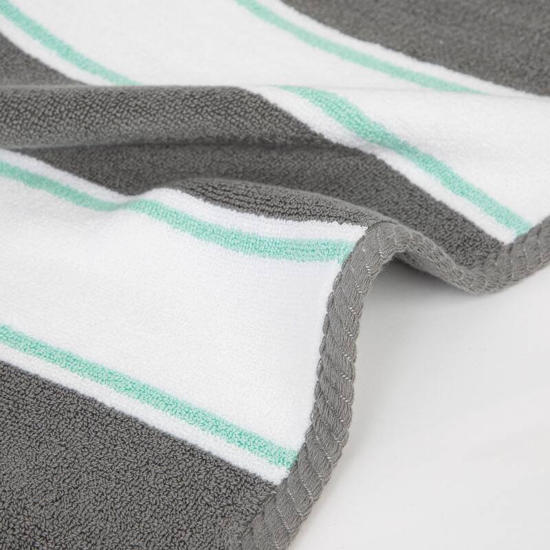 Aston & Arden Oversized Pinstriped Resort Beach Towel - 35x70