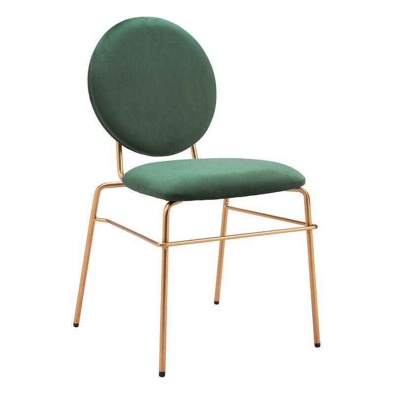 Odessa Dining Chair Green & Gold