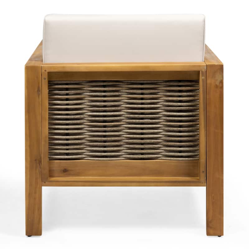 Set of 2, Outdoor Acacia Wood Club Chair