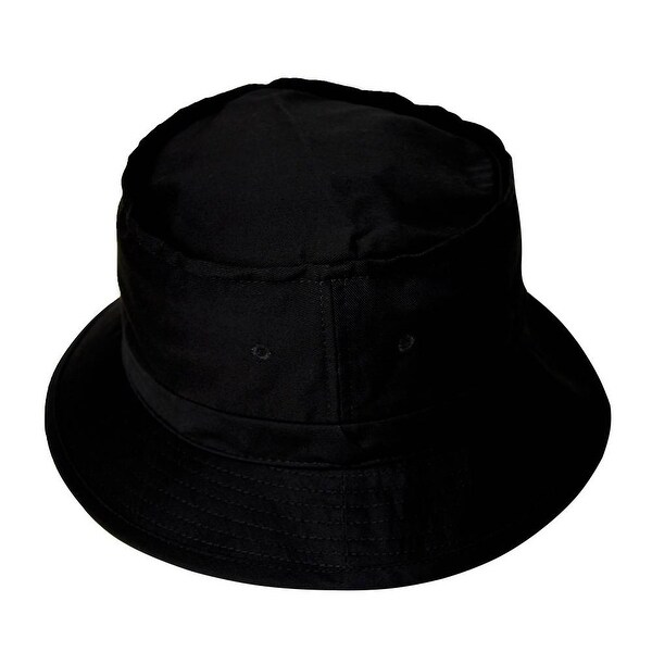 blank black bucket hat