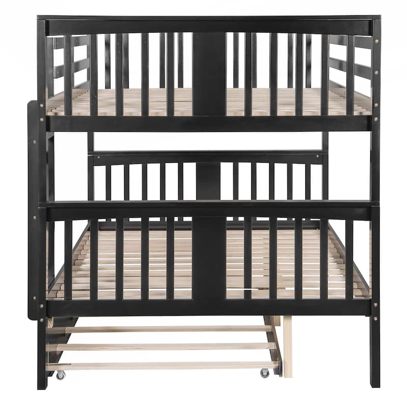Versatile Full-Over-Full Bunk Bed with Trundle and Durable Construction for All Ages