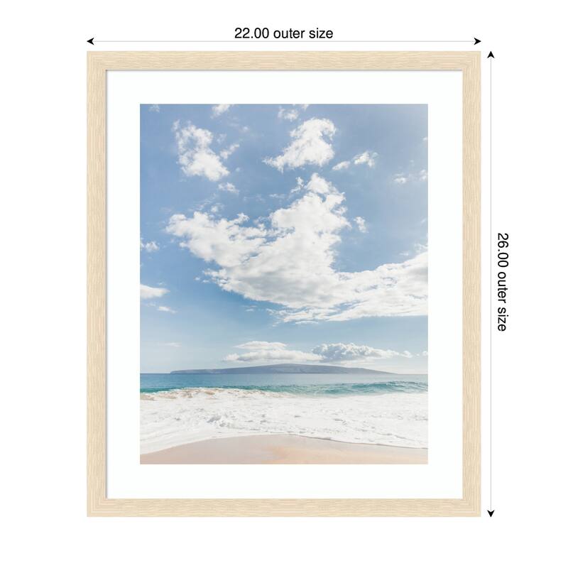 Kate and Laurel Framed Art Beach by Alicia Abla