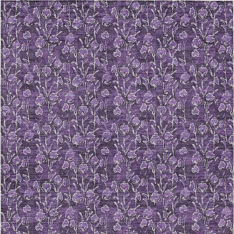 HomeRoots Floral Transitional Rectangle Outdoor Rug