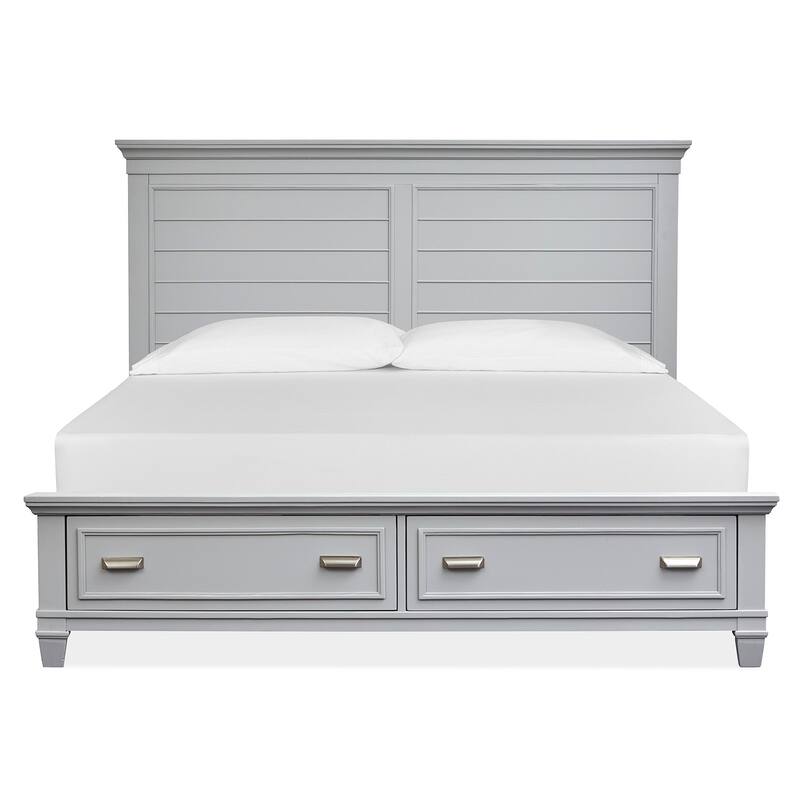 Magnussen Home Charleston Harbor Gray Panel Storage Bed