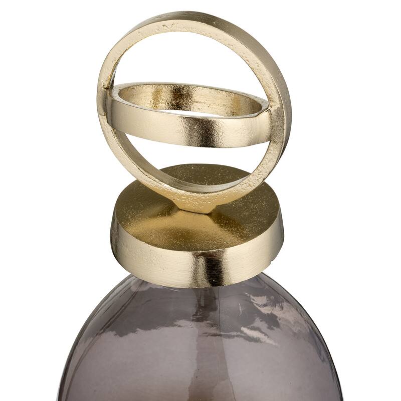 Sagebrook Home Glass Bottle Sphere Lid