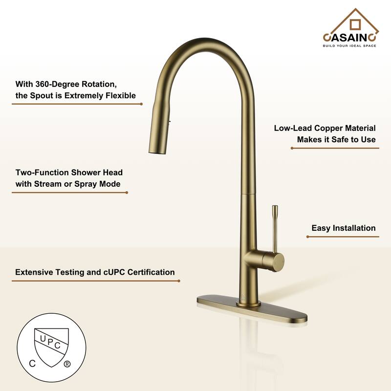 Single Handle Pull-Down Sprayer Kitchen Faucet