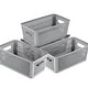 preview thumbnail 21 of 44, Simplify 4 Pack Slide 2 Stack It Storage Tote Baskets Grey - Small