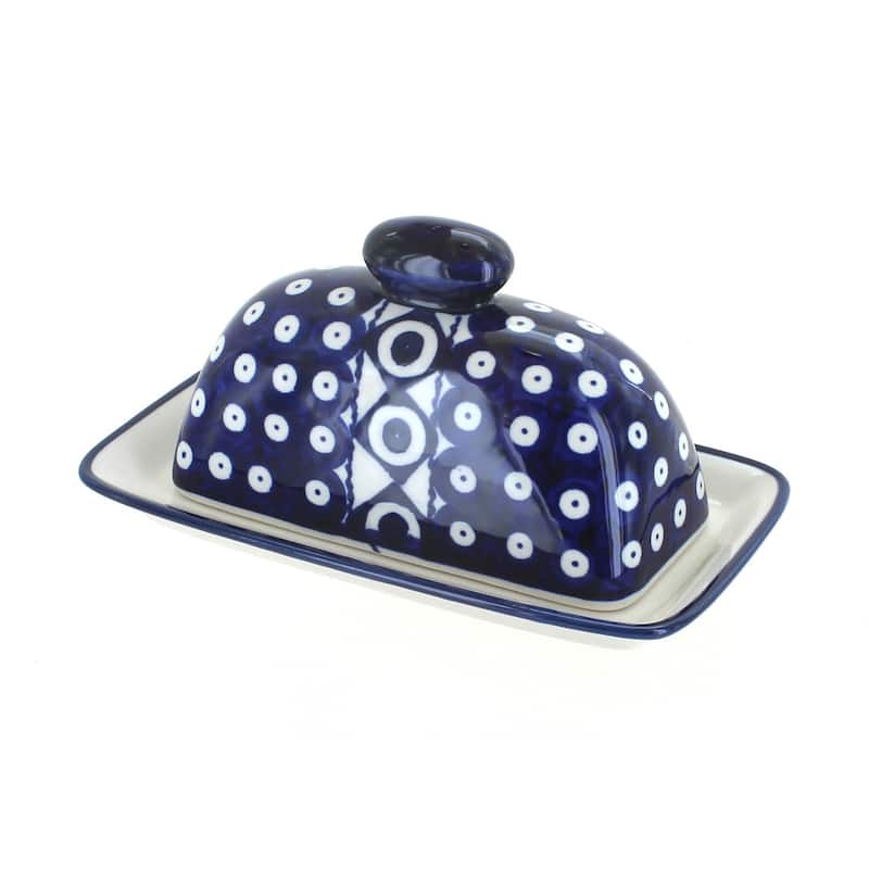Blue Rose Polish Pottery 1377 Zaklady Butter Dish - Xena