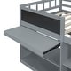 preview thumbnail 13 of 15, Stylish & Simple Twin Size Low Loft Bed with Rolling Desk, Shelf and Drawers, Solid Construction & Versatility galore, Grey