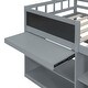 preview thumbnail 13 of 15, Twin Size Low Loft Bed with Rolling Desk, Shelf and Drawers, Grey