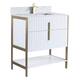 Option White Matte - Brass Hardware