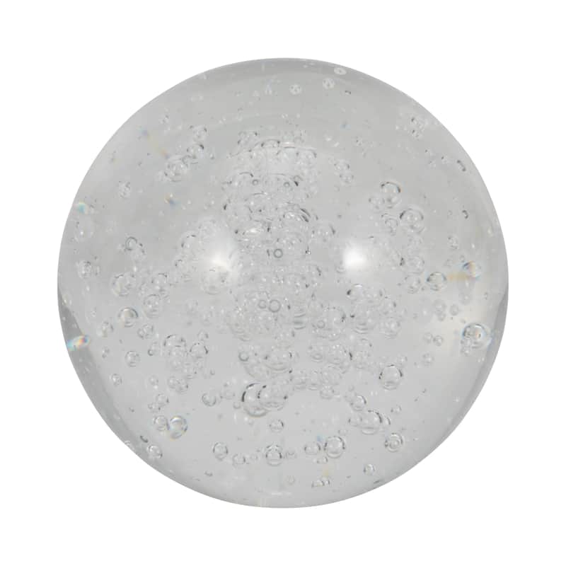 Sagebrook Home Clear Crystal Ball - Elegant Decorative Object For Home Display