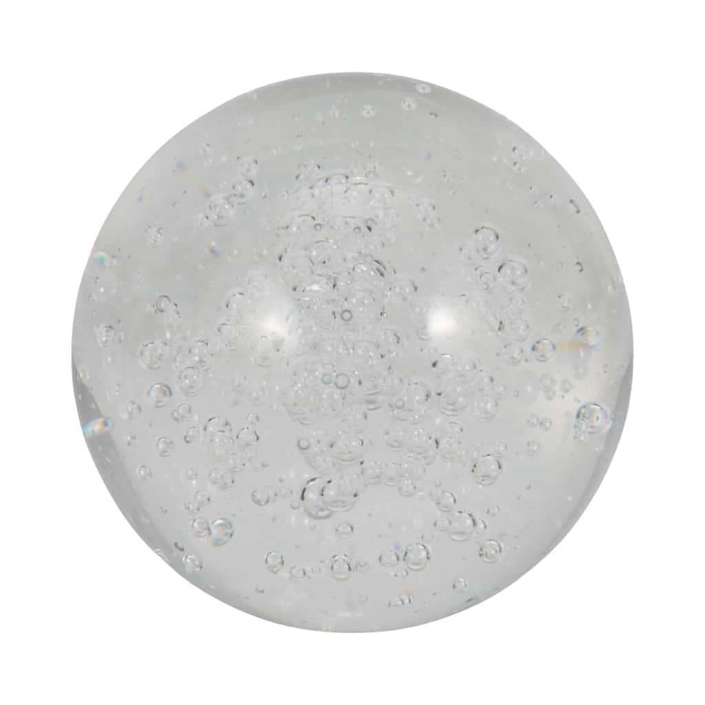 Sagebrook Home Clear Crystal Ball - Elegant Decorative Object For Home Display
