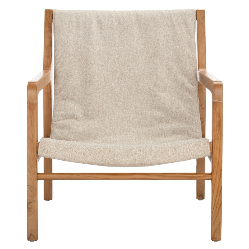 SAFAVIEH Couture Georgeta Linen Sling Chair - 26 In W x 32 In D x 32 In H - 26Wx32Dx32H
