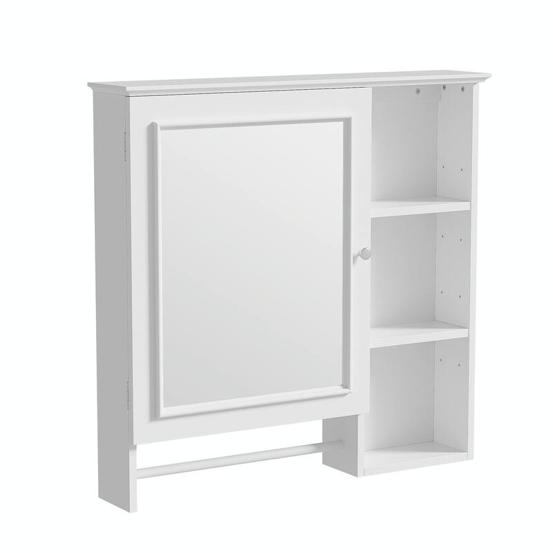Wall-Mounted Bathroom Storage Cabinet with Large Mirror Door
