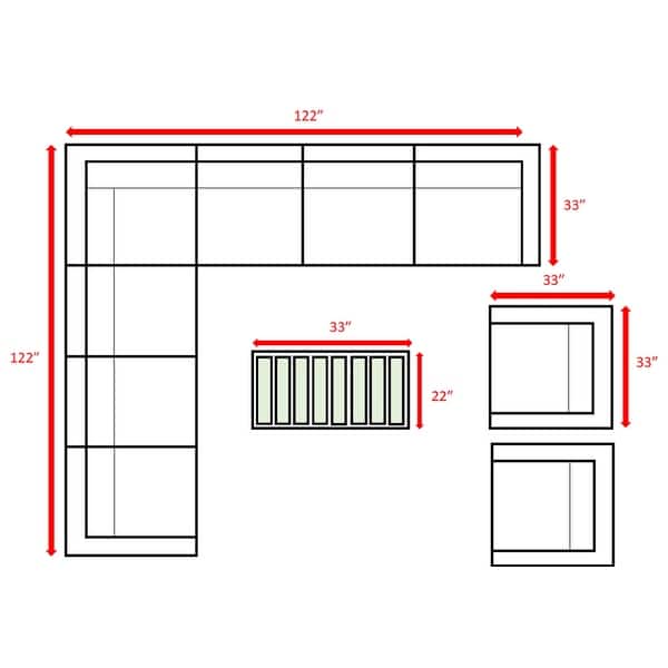 10 Piece Sectional Seating Group with Cushions Bed Bath & Beyond 27901266