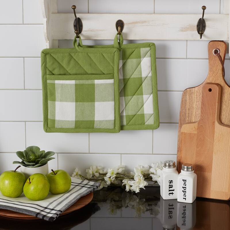 DII Vintage Red Buffalo Check Dishtowel (Set of 3)