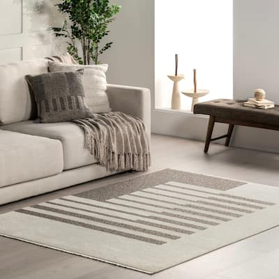 Nuloom Sofya SuperiorWash Abstract Striped Reversible Machine Washable Area Rug