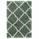 preview thumbnail 101 of 161, SAFAVIEH Hudson Shag Estella Diamond Trellis 2-inch Thick Rug 2' x 3' - Green/Ivory