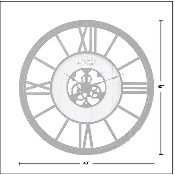 Shop Firstime Co Lowell Large Shiplap Farmhouse Clock American Crafted Distressed Black Plastic 40 X 2 X 40 In Overstock 31804755