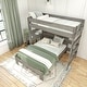 preview thumbnail 9 of 15, Max and Lily Farmhouse Twin over Full L Shaped Bunk Bed with Desk