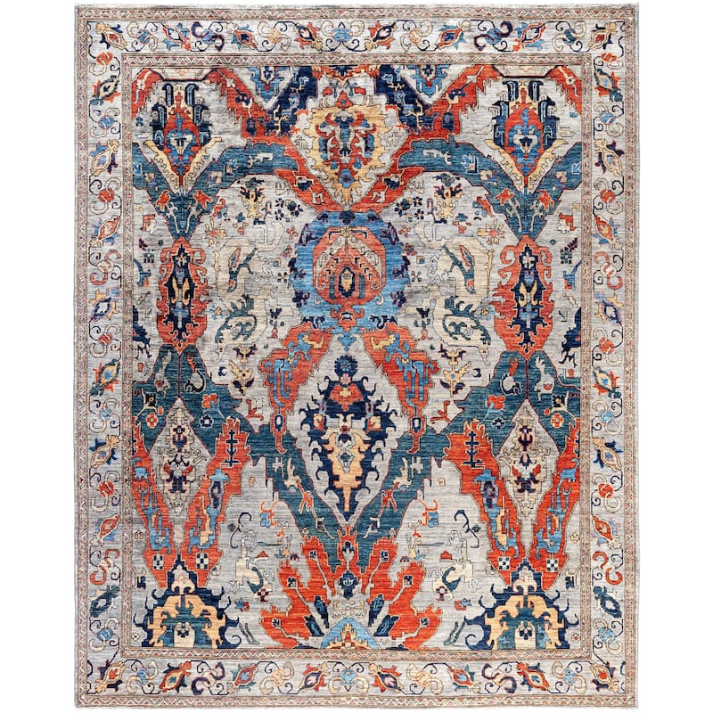 Serapi One-of-a-Kind Hand-Knotted Area Rug - Gray - 7' 11" x 9' 9"