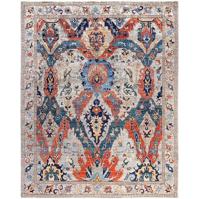 Serapi One-of-a-Kind Hand-Knotted Area Rug - Gray - 7' 11" x 9' 9"