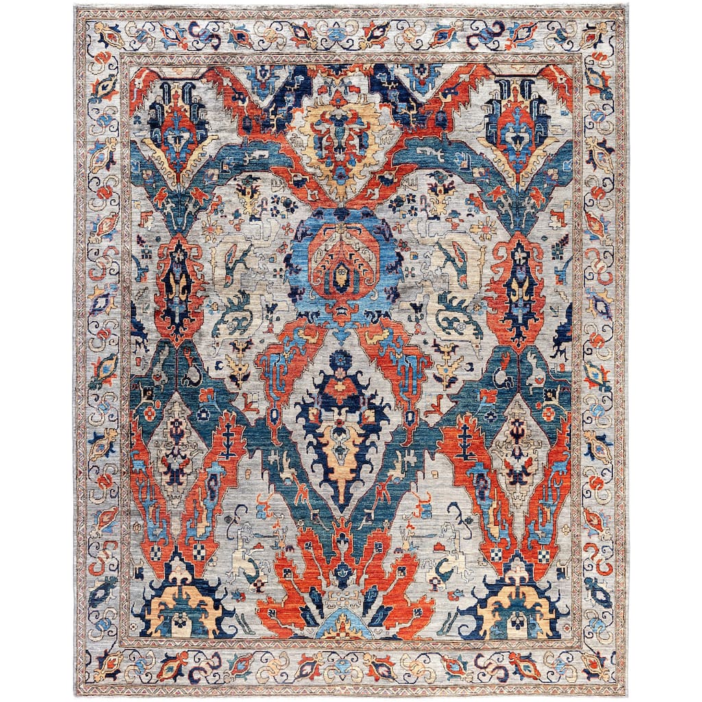 Serapi One-of-a-Kind Hand-Knotted Area Rug - Gray - 7' 11" x 9' 9"