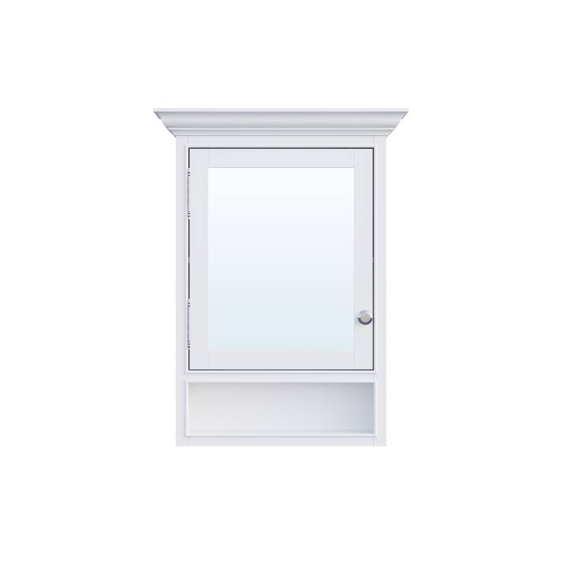 24"W X32''H Surface Mount Solid Wood Framed Medicine Cabinet With Bottom Shelf
