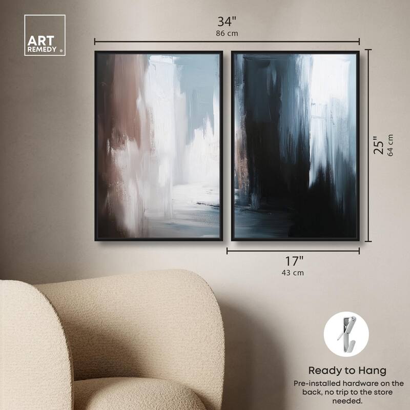 Chiaroscuro Canvas Set of 2 by Art Remedy